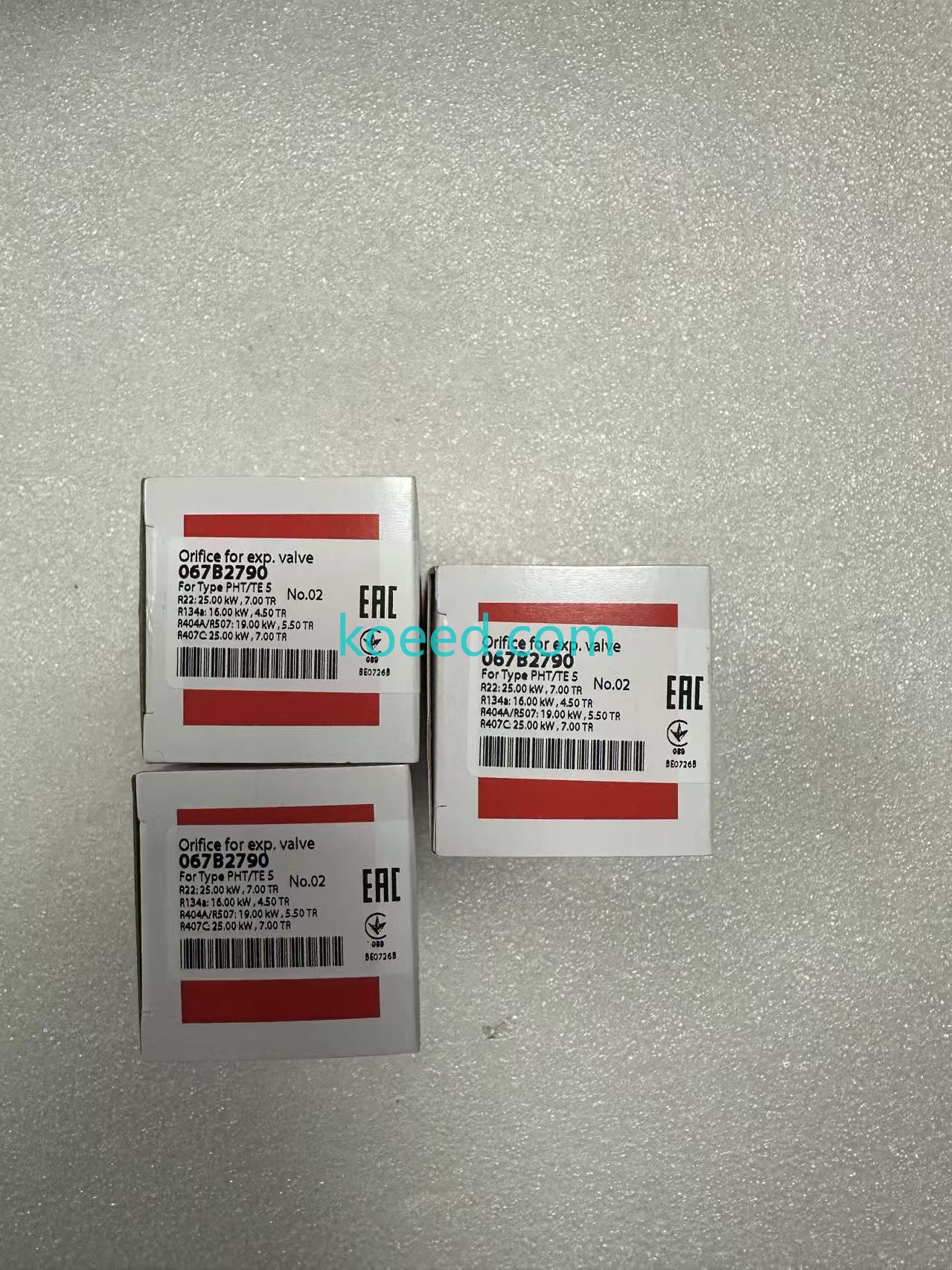 Danfoss 067B2790 Orifice - Packaging and Label Detail