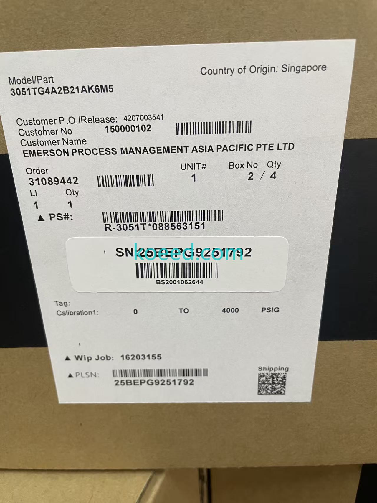 3051TG4A2B21AK6M5 Front View