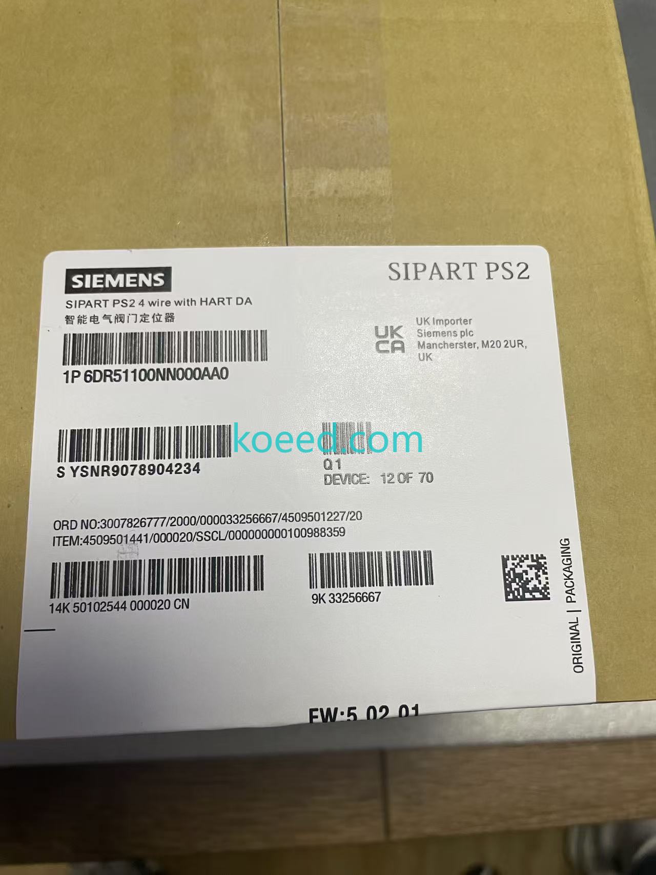 Siemens SIPART PS2 Pneumatic Connections