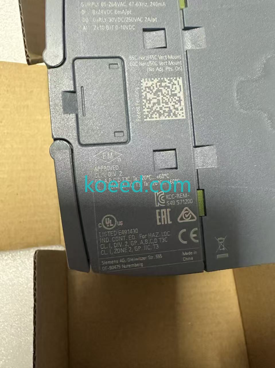 Siemens S7-1200 CPU 1212C Installation View