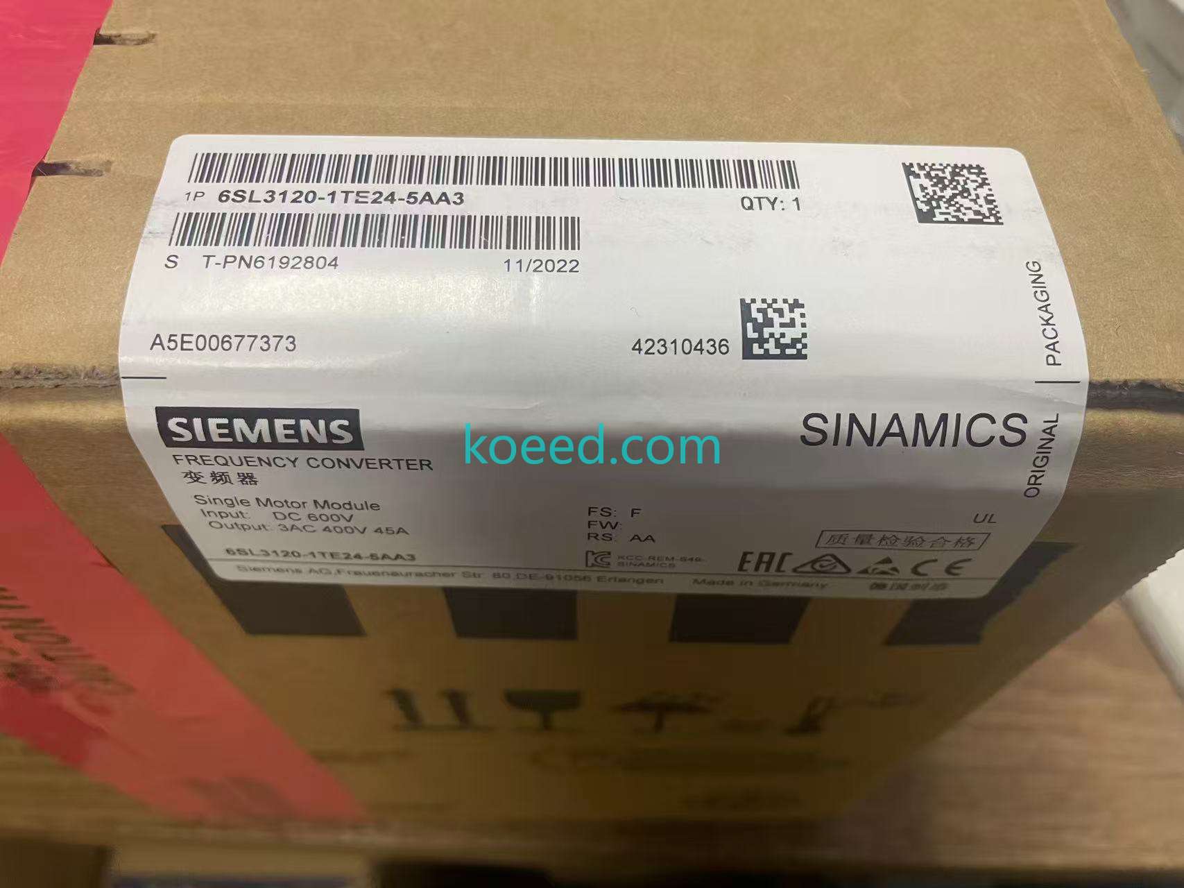 6SL3120-1TE24-5AA3 - Product View