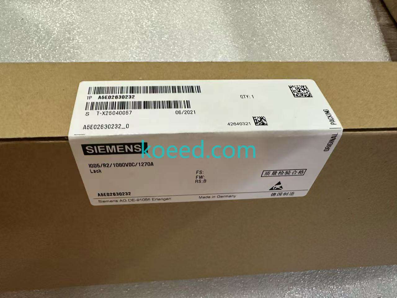 Siemens A5E02630232 Final Assembly