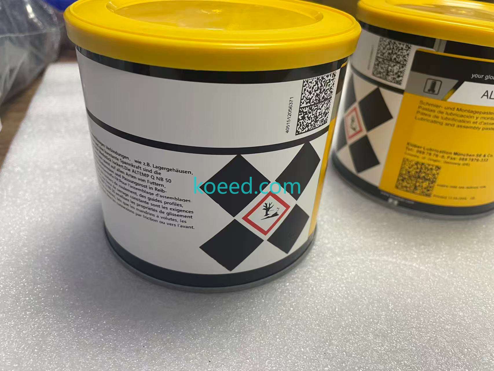 ALTEMP Q NB 50 technical specifications and labeling