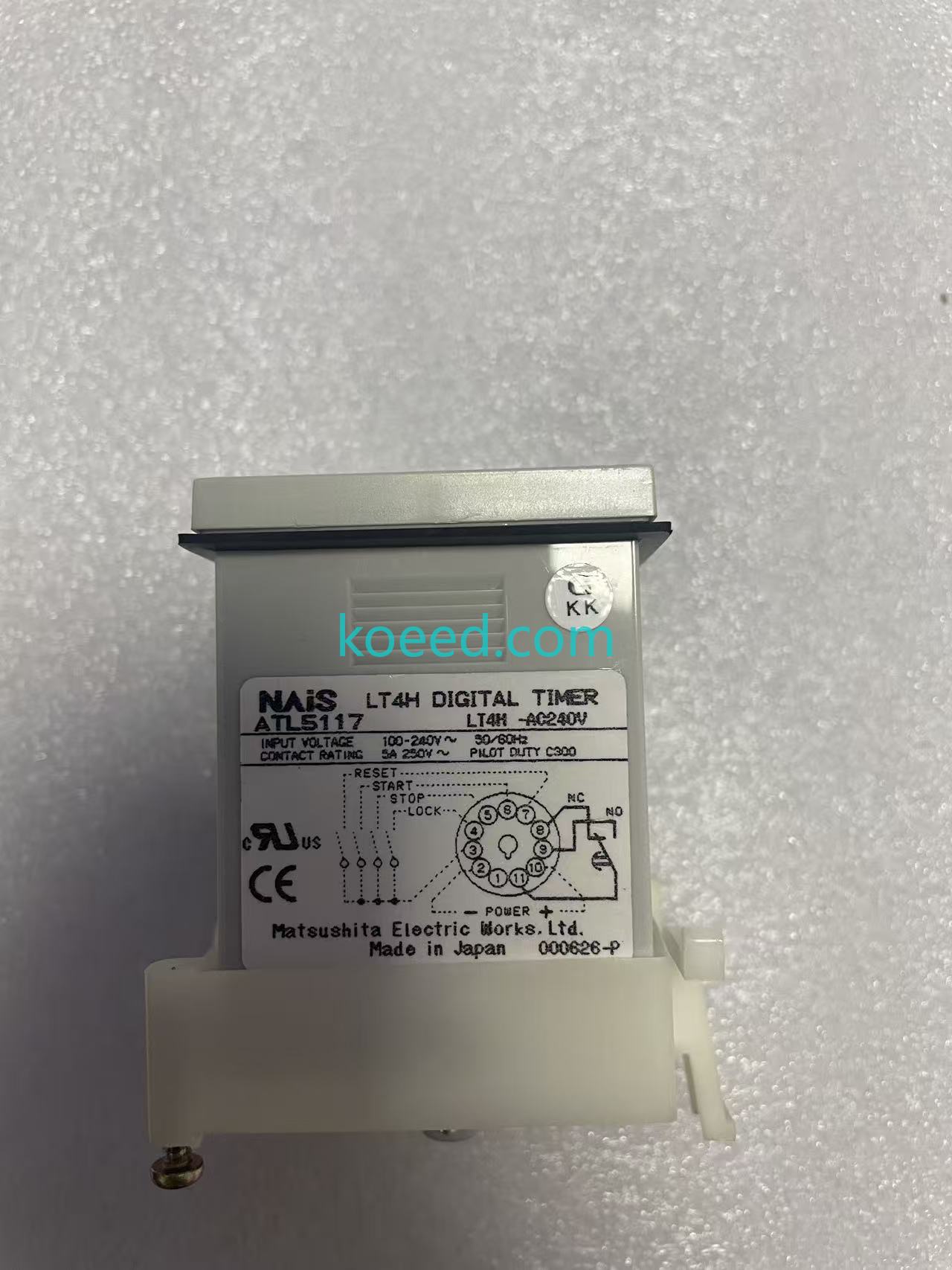 LT4H timer side view and connections