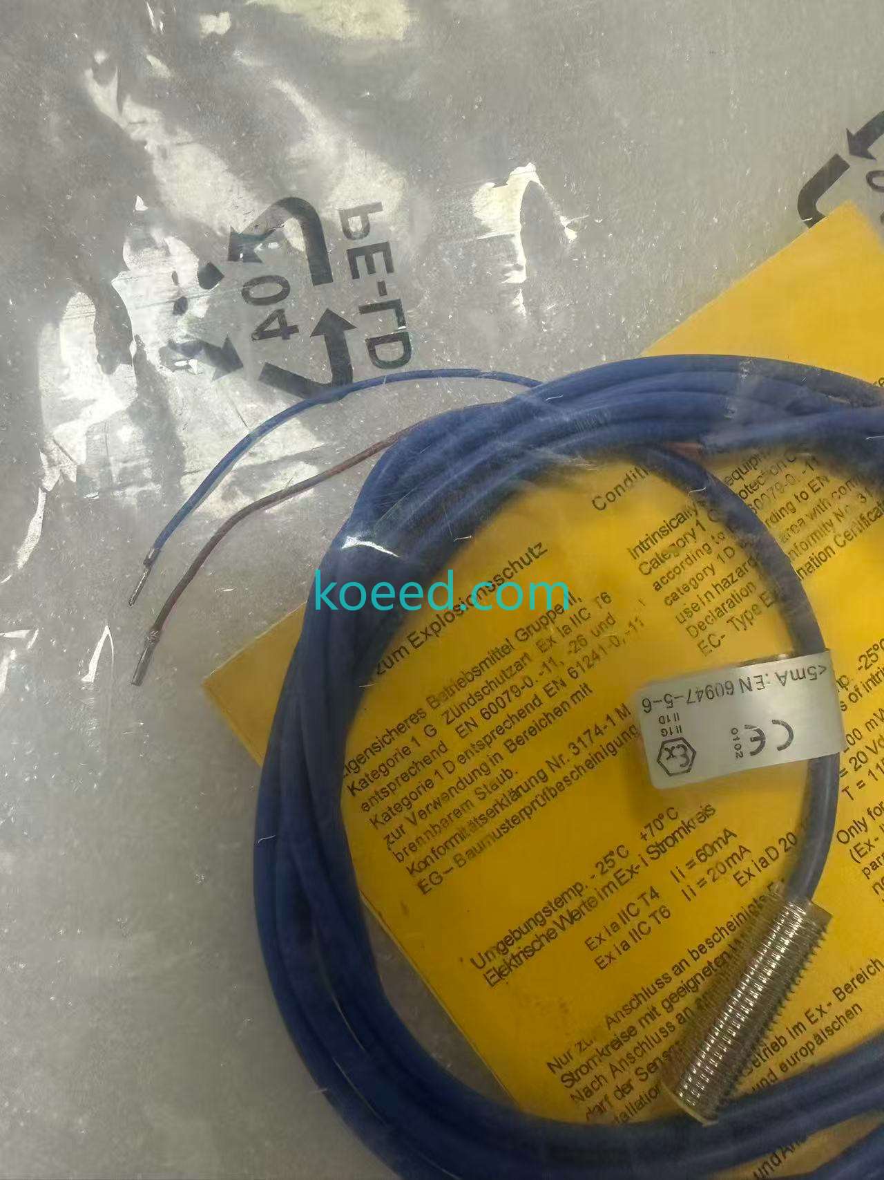 TURCK BI1.5-EG08-Y1 1003600 Product Label