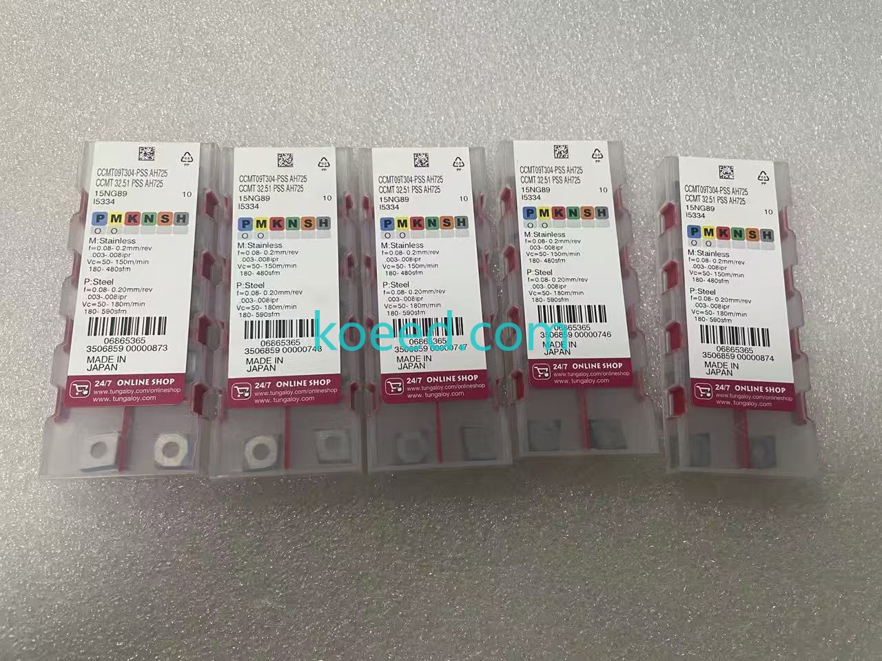 CCMT09T304-PSS AH725 Insert Packaging