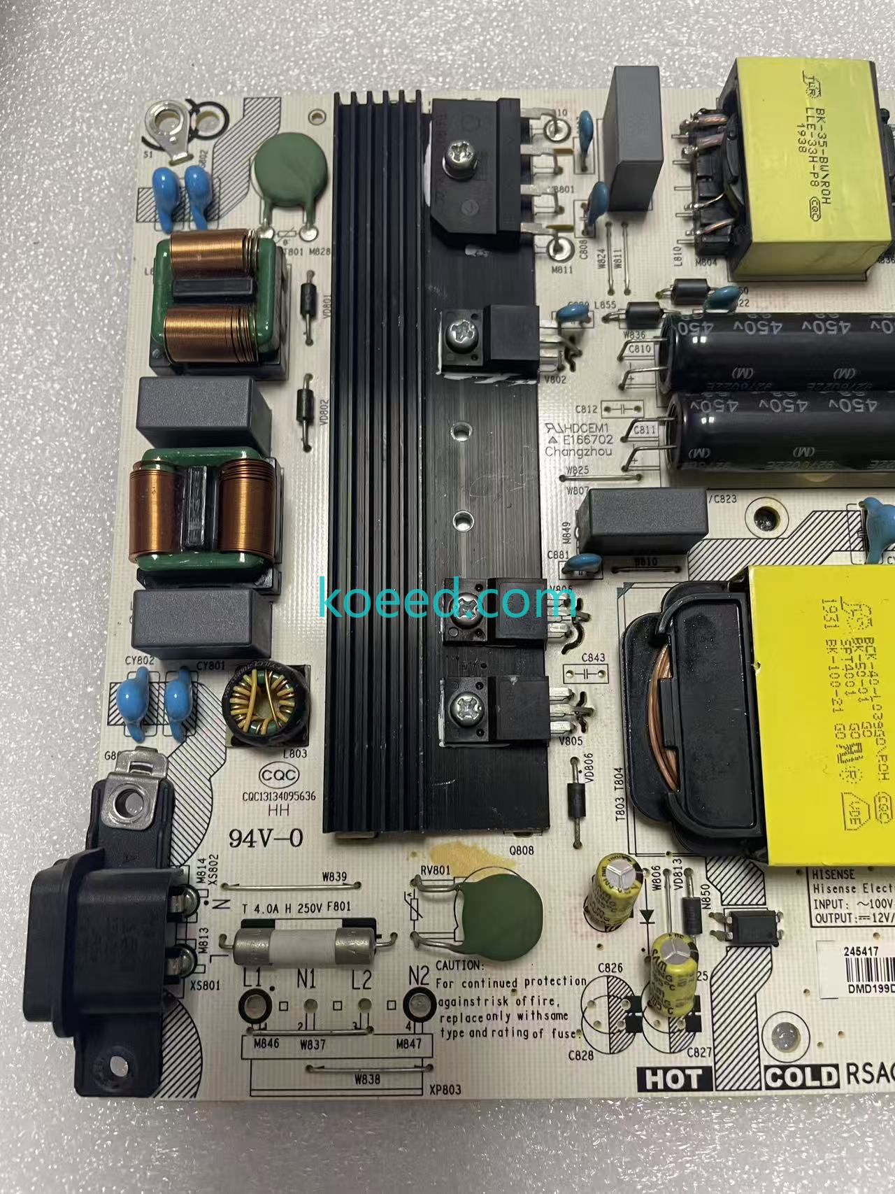 Power supply board component layout