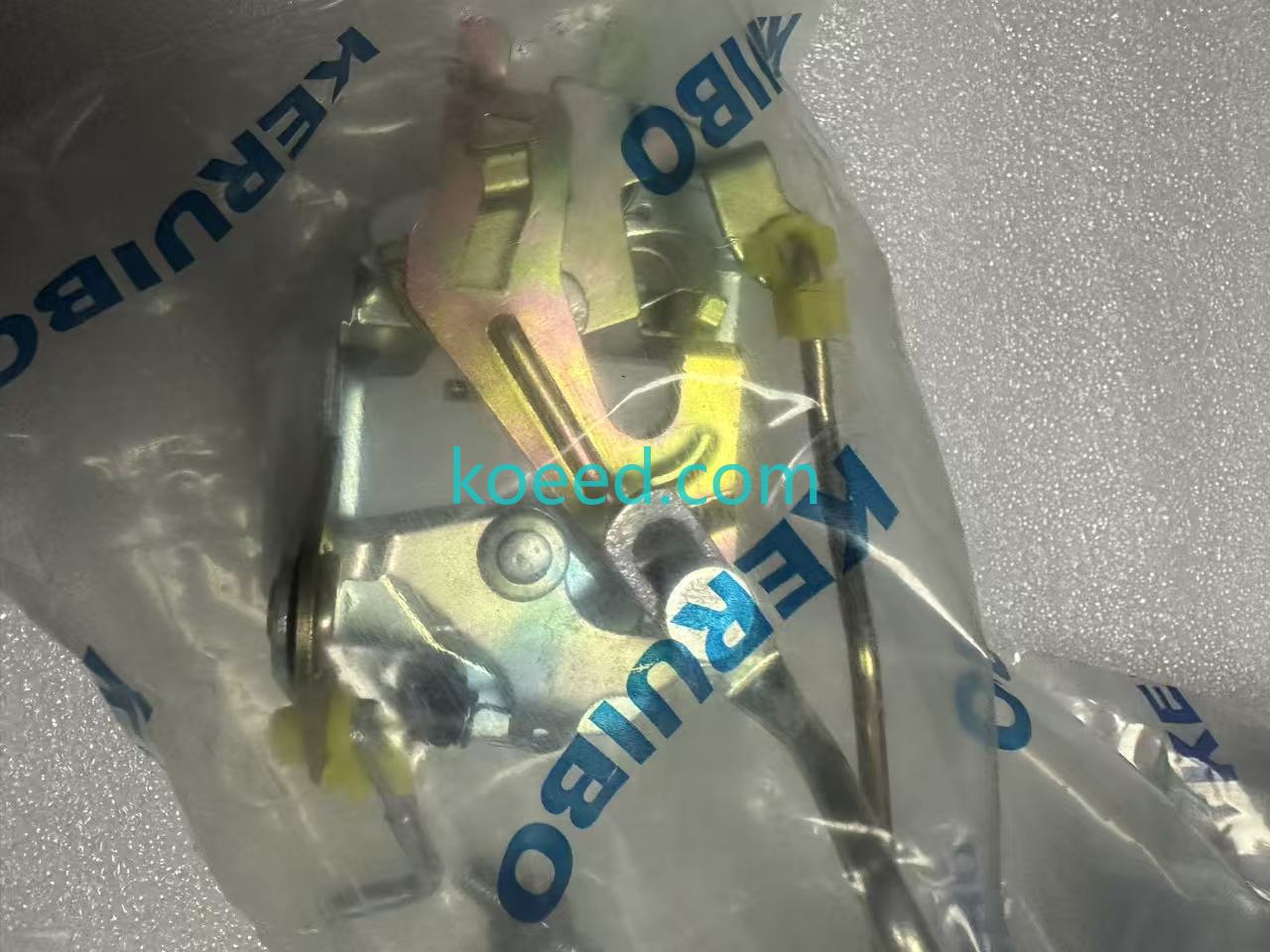 Kobelco cab door lock assembly detailed view