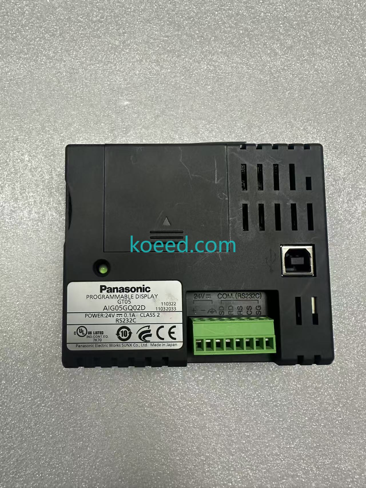 Panasonic GT05 AIG05GQ02D Terminal Connections