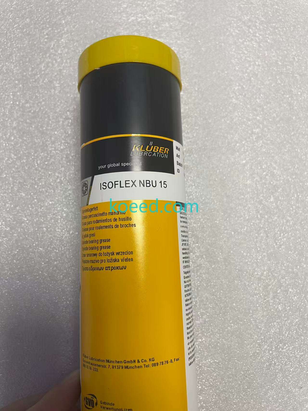 ISOFLEX NBU 15 Technical Specifications Label