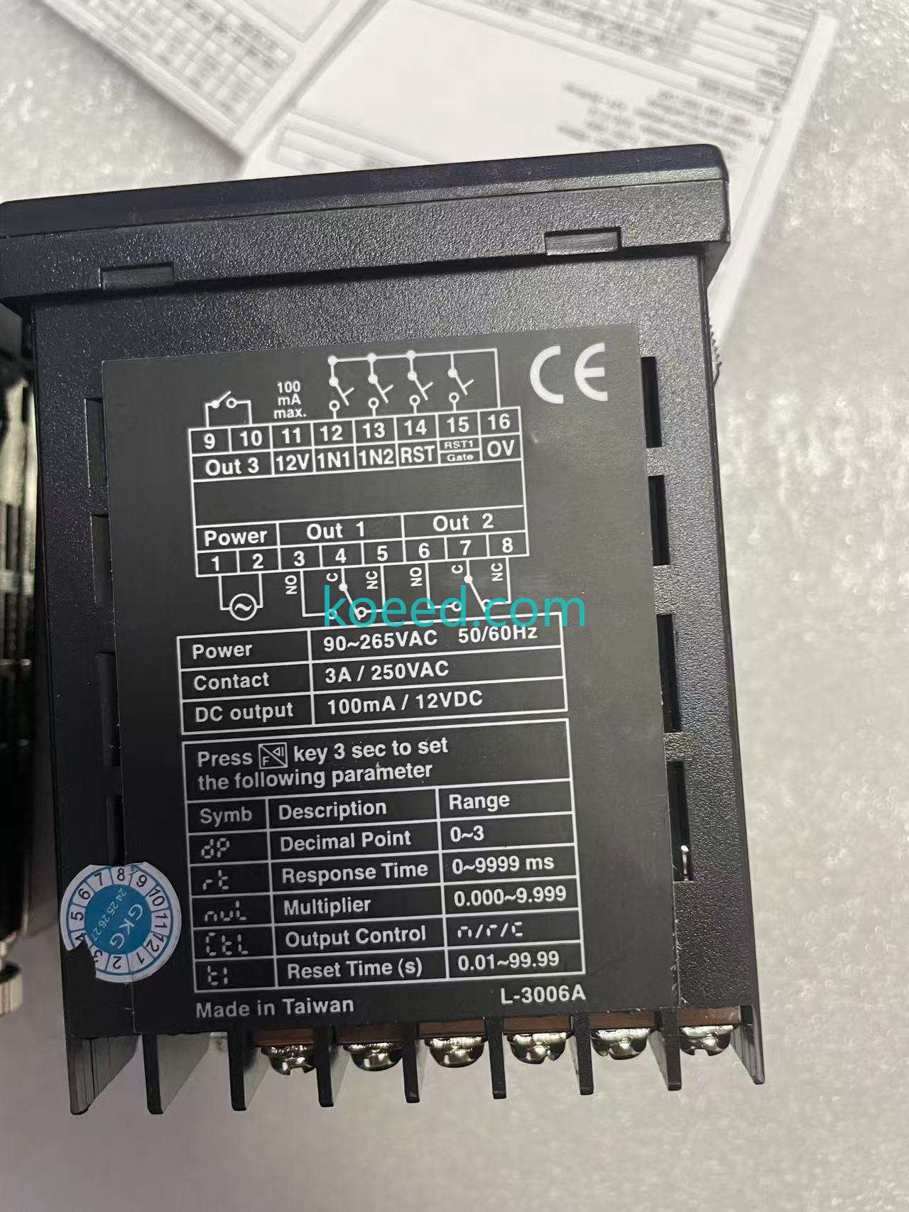 Fotek MC-361 Multi-Function Counter - Front Panel View