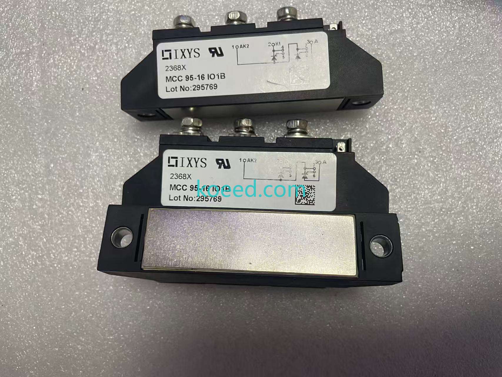 MCC95-16Io1B Dual Thyristor Module - Top View