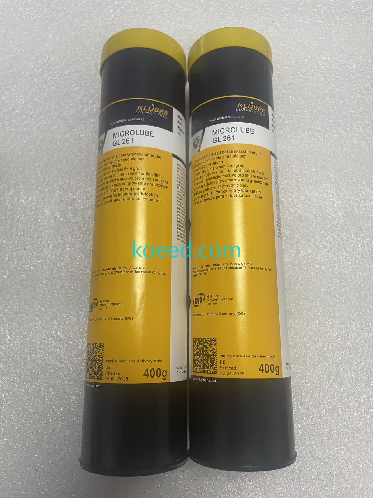 MICROLUBE GL 261 - Klüber Branding & Batch Information
