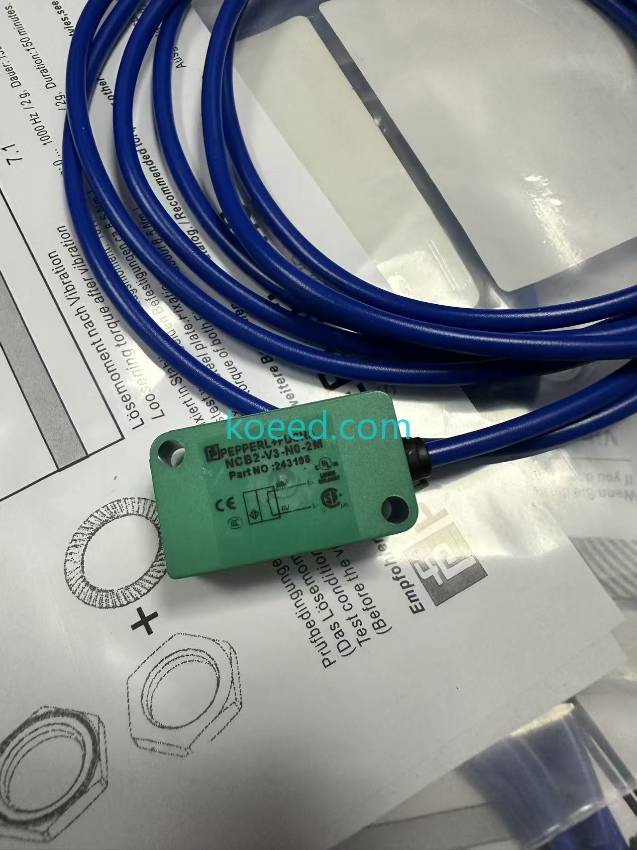 NCB2-V3-N0-2M Sensor — Side Profile