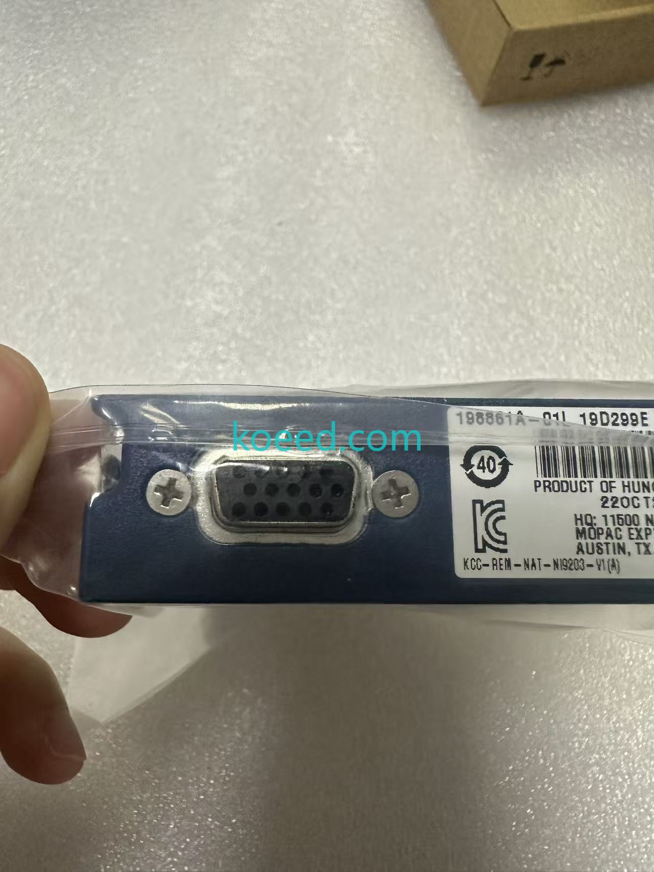 NI 9203 front panel view — 10-position screw terminal and LED indicators