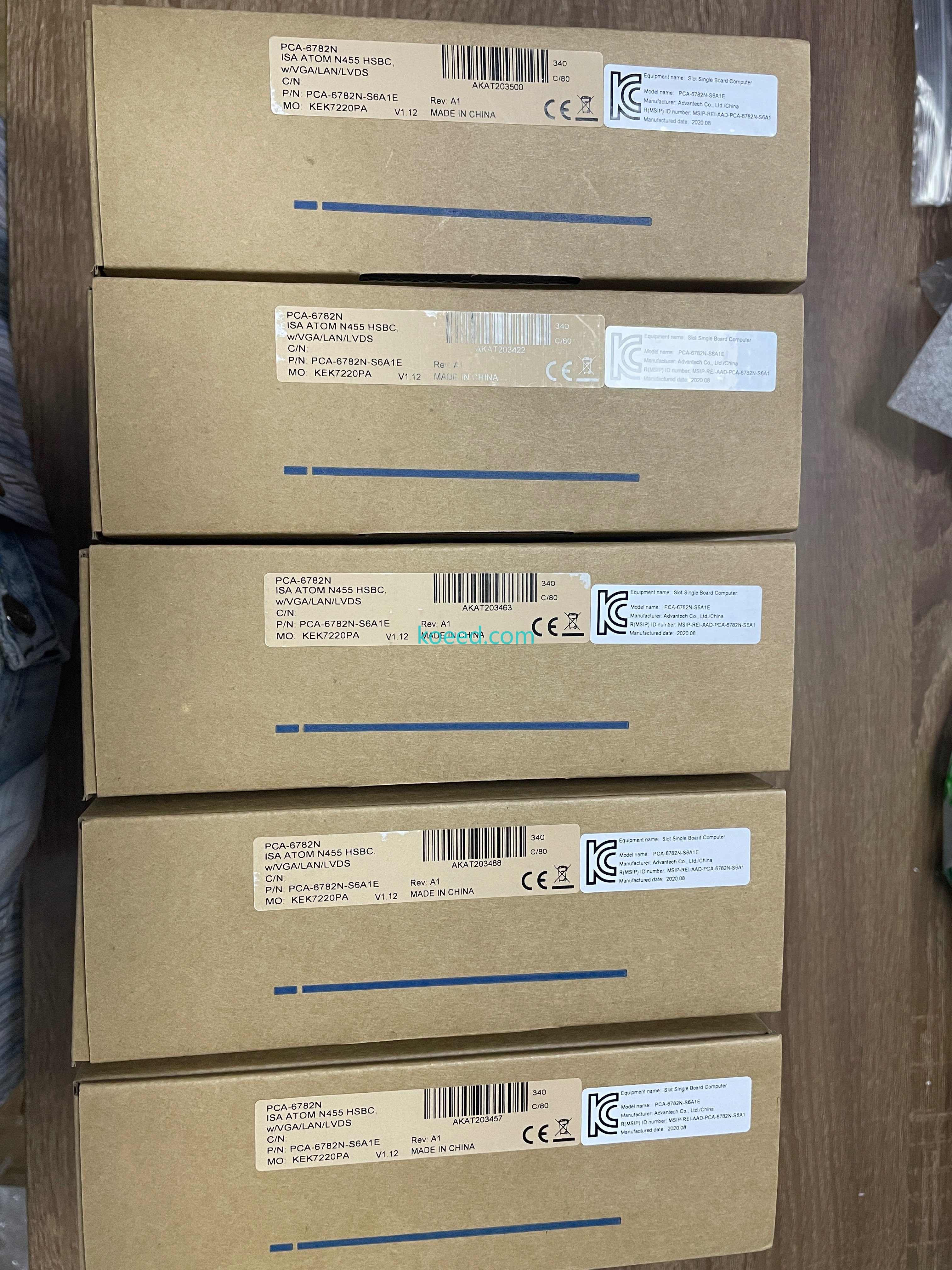 PCA-6782N-S6A1E Serial Number and Revision Label